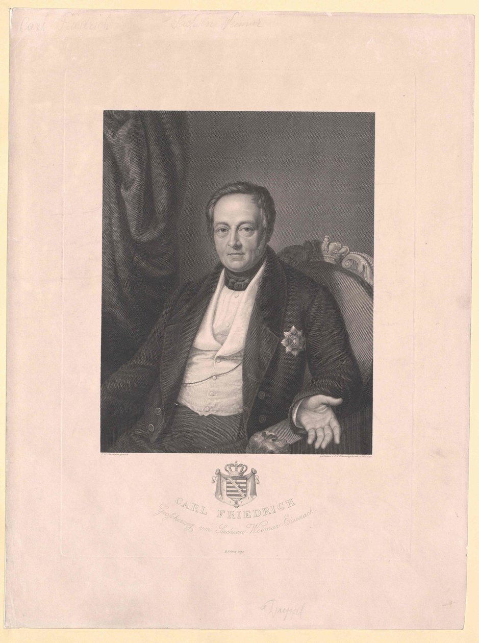 Groothertog van Saksen-Weimar Eisenach Karl Frederick door Artist Unknown