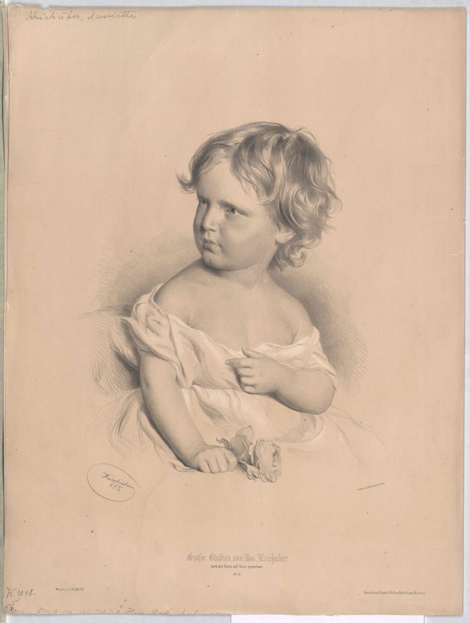 Henriette Kriehuber (afdruk) door Artist Unknown
