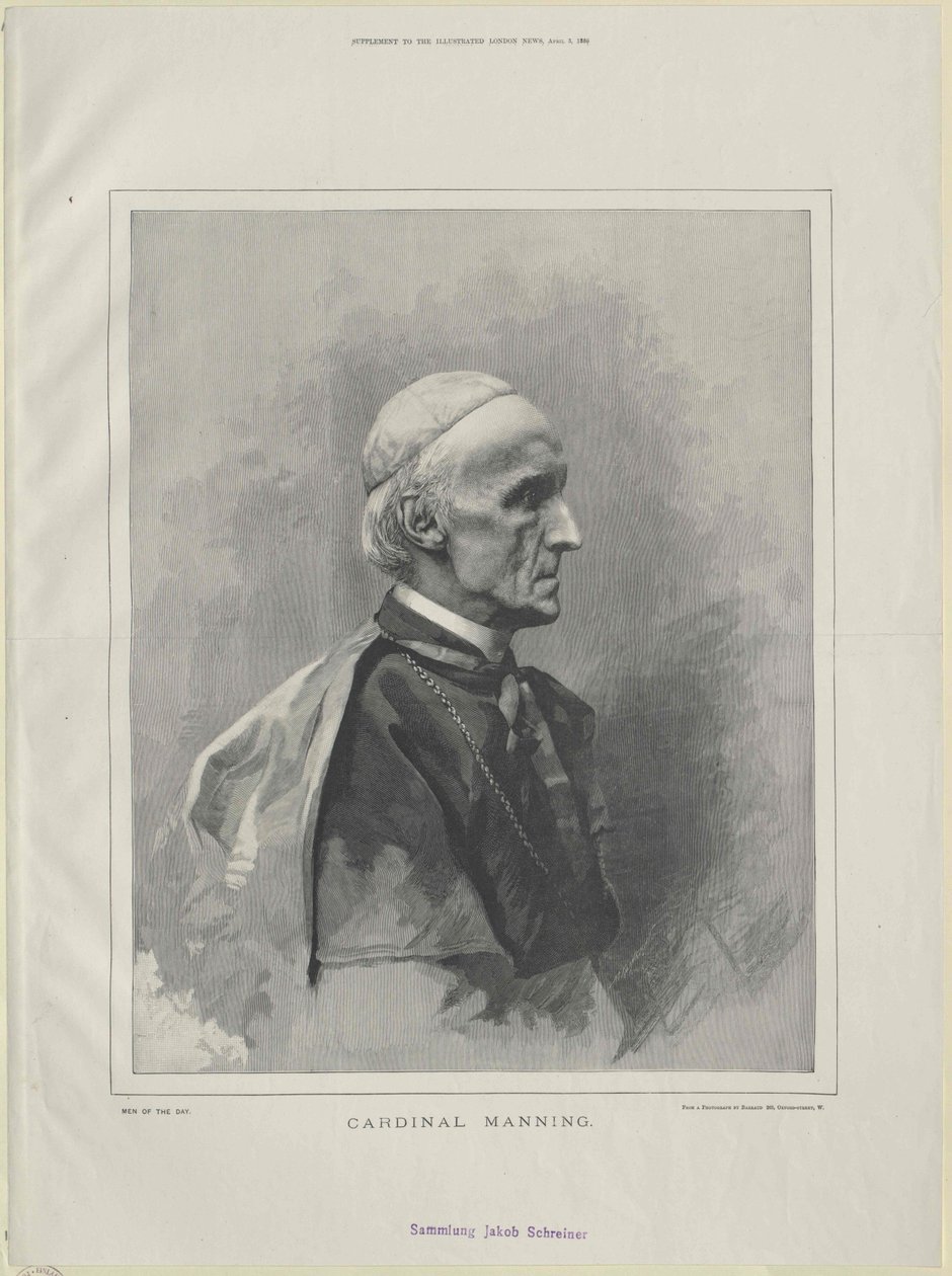 Henry Edward Manning door Artist Unknown