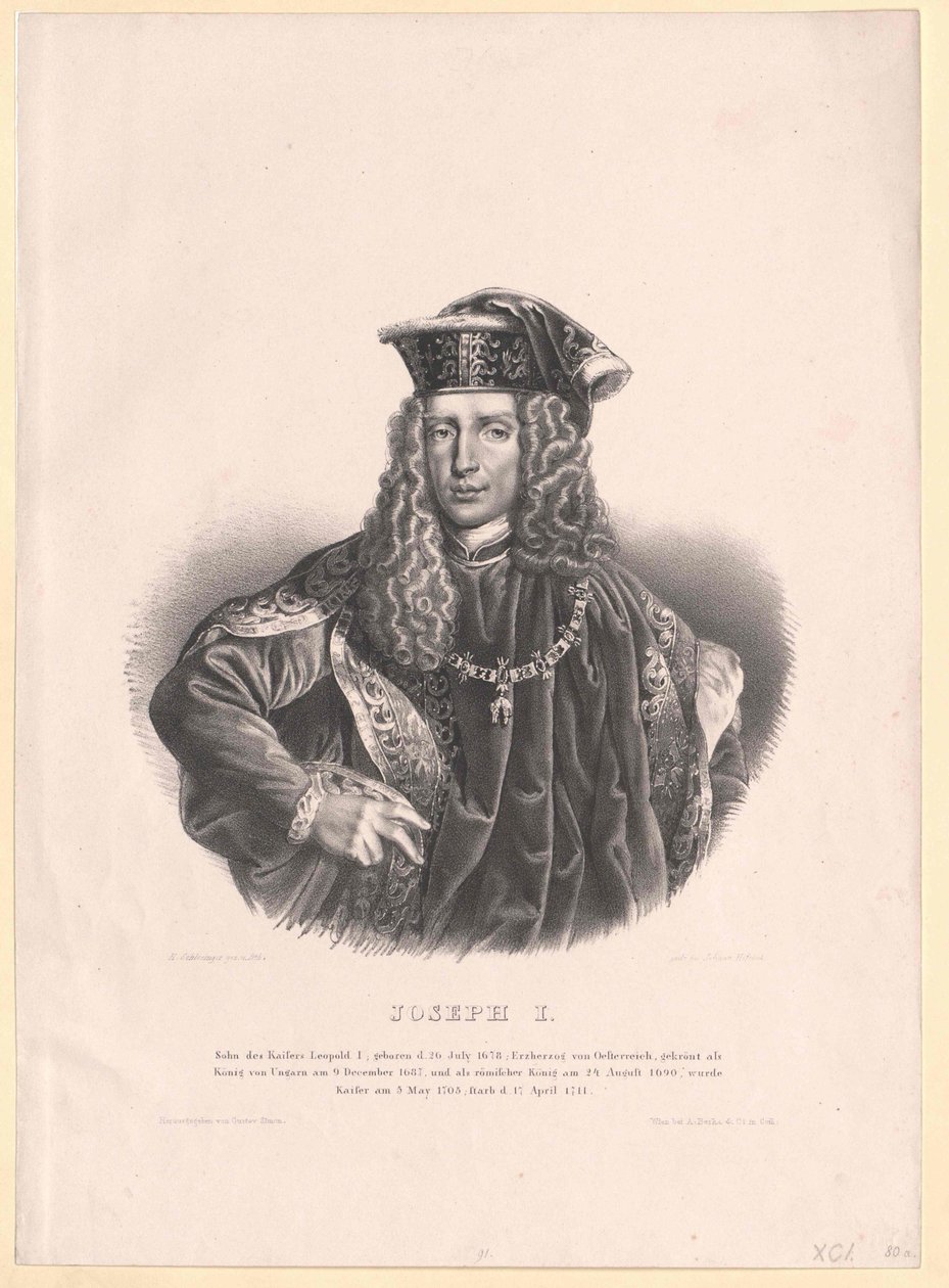 Heilige Roomse keizer Jozef I door Artist Unknown