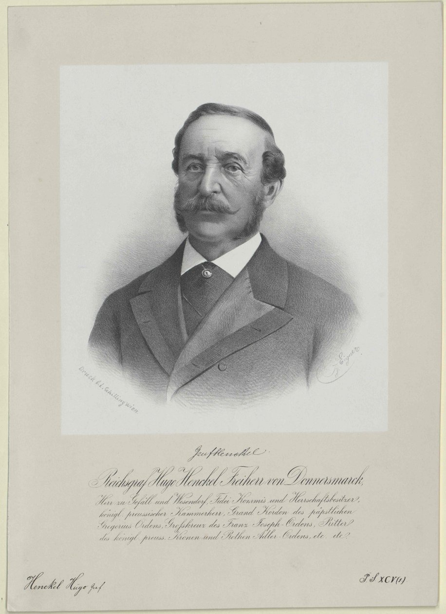 Hugo graaf Henckel-Donnersmarck door Artist Unknown