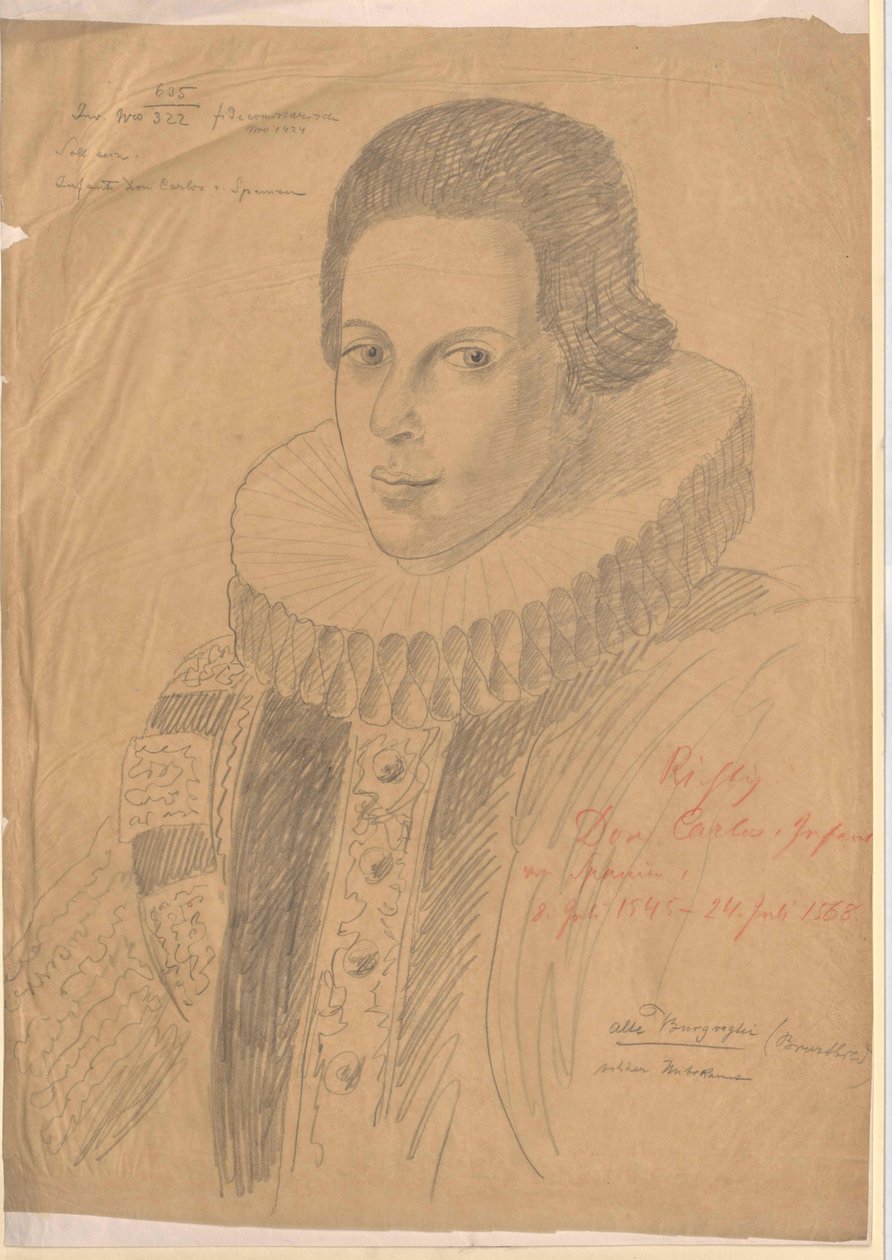 Infante van Spanje Karl door Artist Unknown