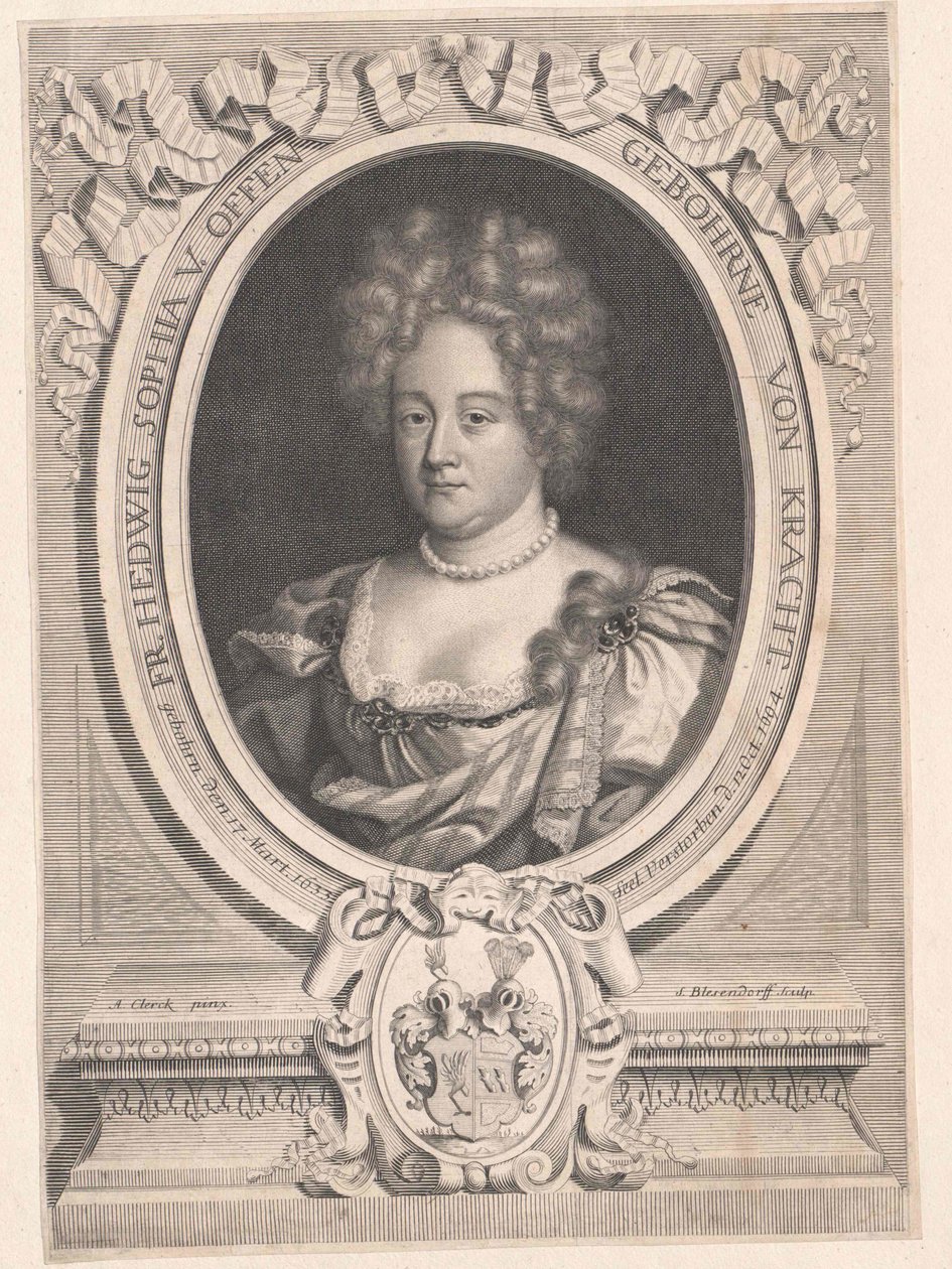 Jadwiga Sophia von Kracht (afdruk) door Artist Unknown