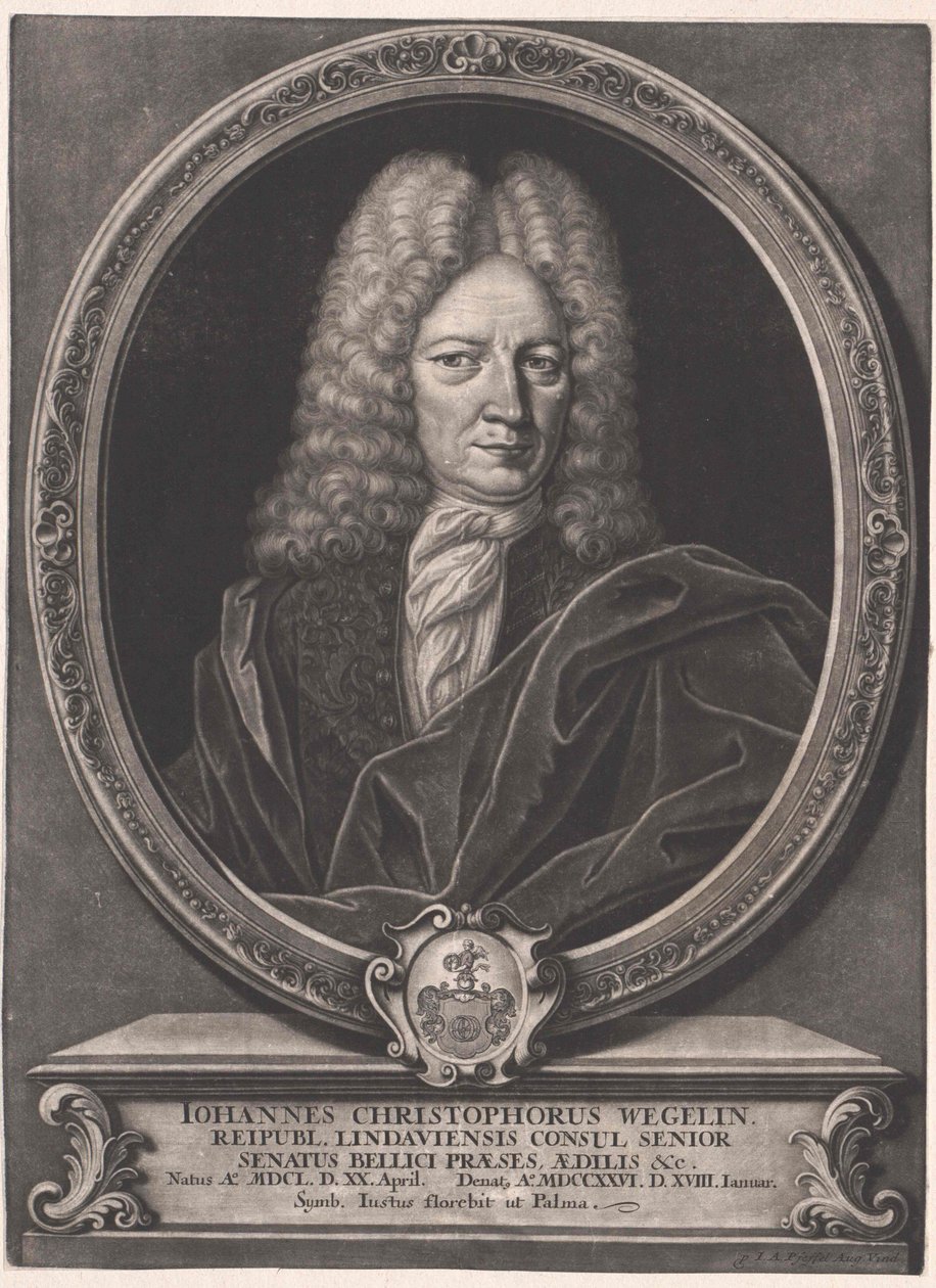 Johann Christoph Wegelin (druk) door Artist Unknown