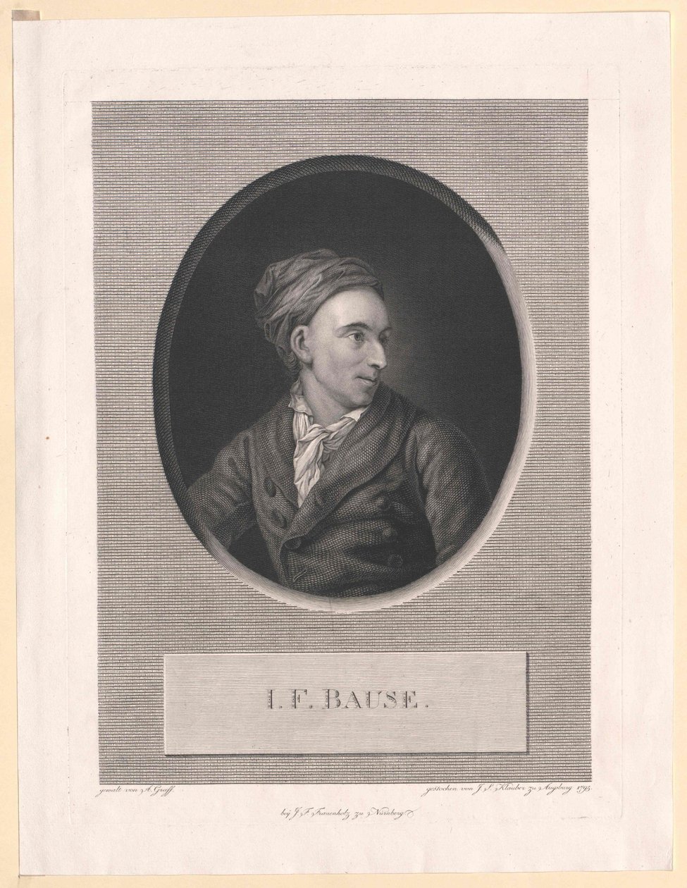 Johann Friedrich Bause door Artist Unknown