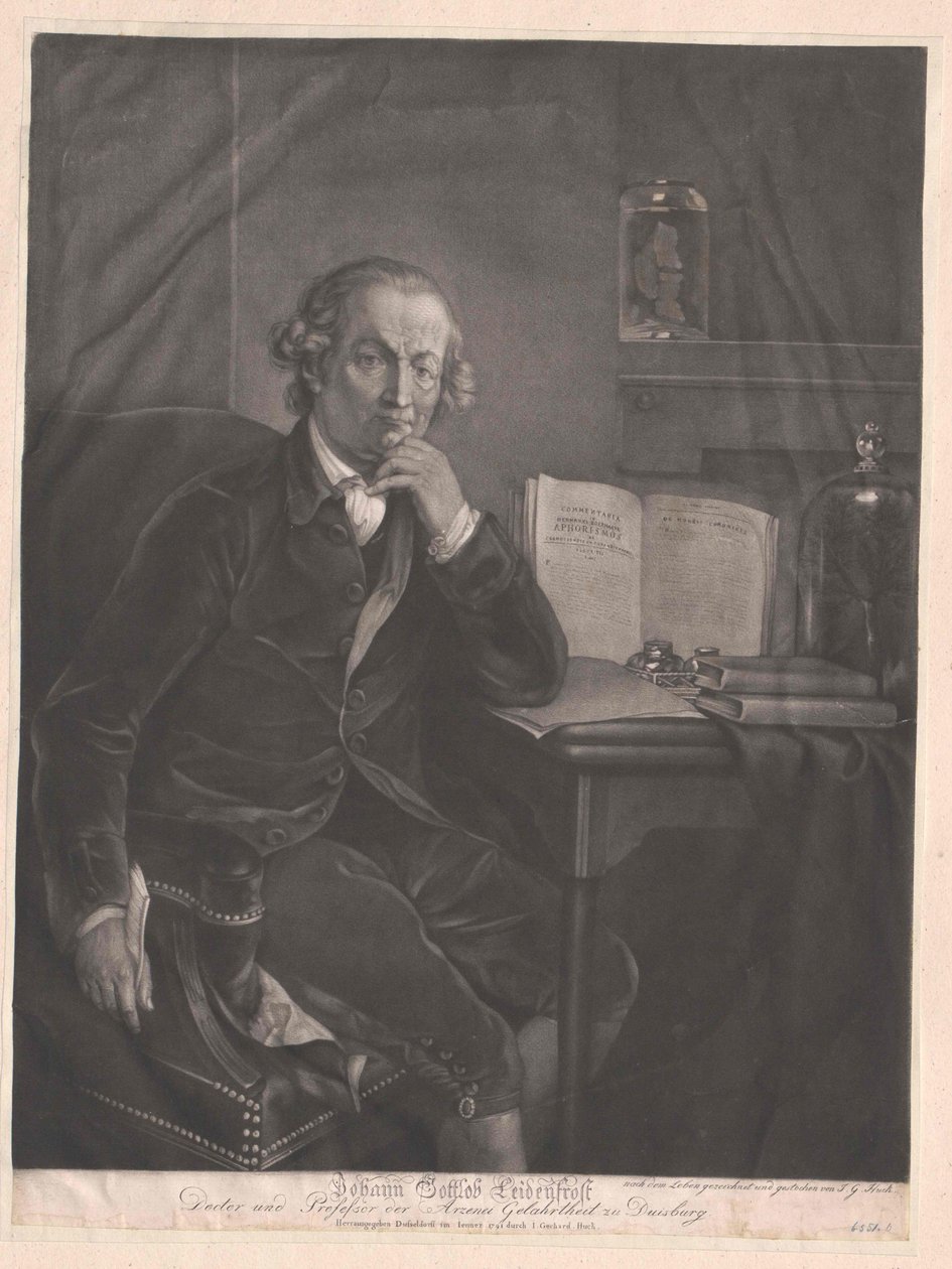 Johann Gottlob Leidenfrost door Artist Unknown