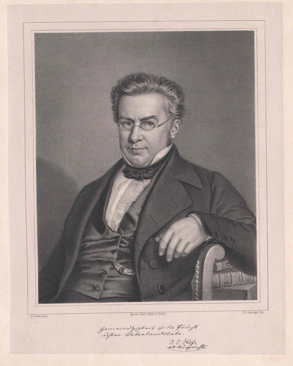 Johann Jakob Hess door Artist Unknown