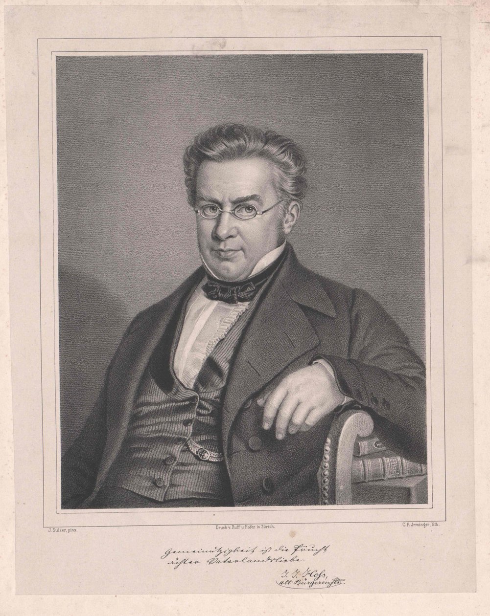 Johann Jakob Hess door Artist Unknown