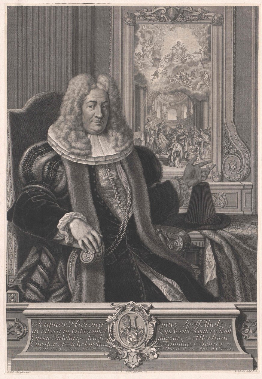 Johann Jerome Loeffelholz van Colberg door Artist Unknown