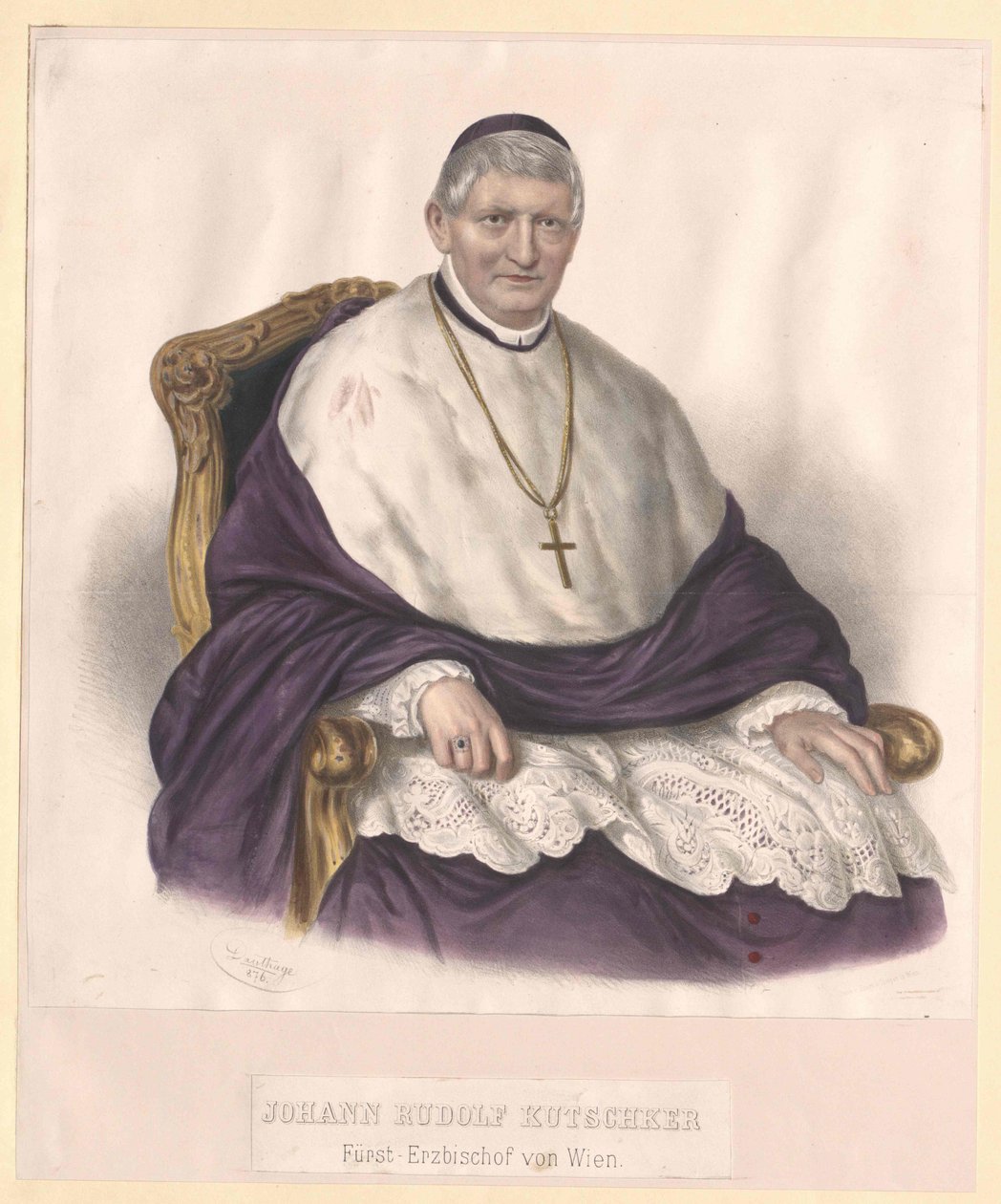 Johann Rudolf Kutschker door Artist Unknown