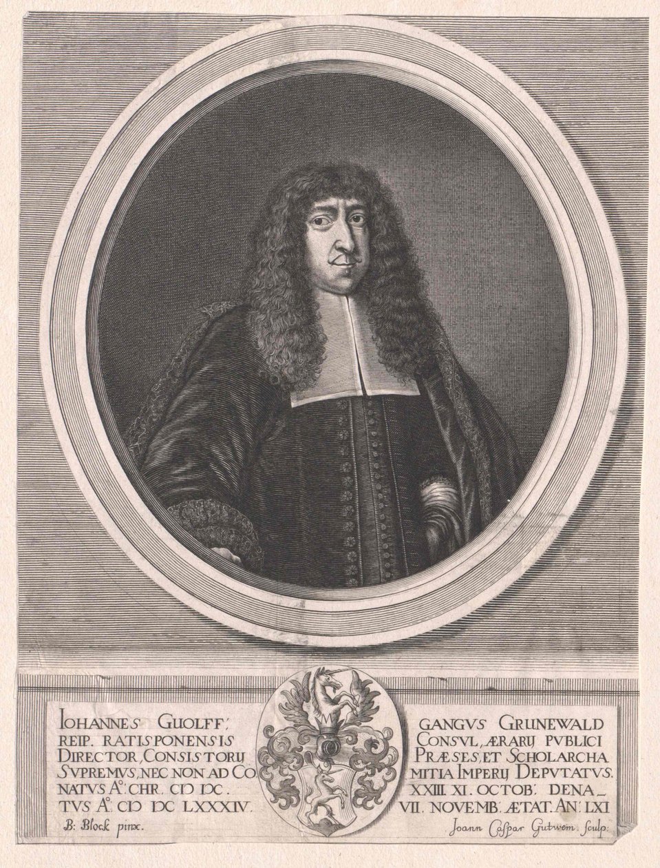 Johann Wolfgang Gruenewald (druk) door Artist Unknown