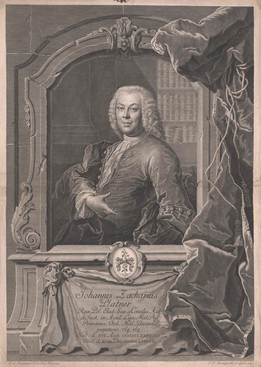 Johann Zacharia Platner door Artist Unknown