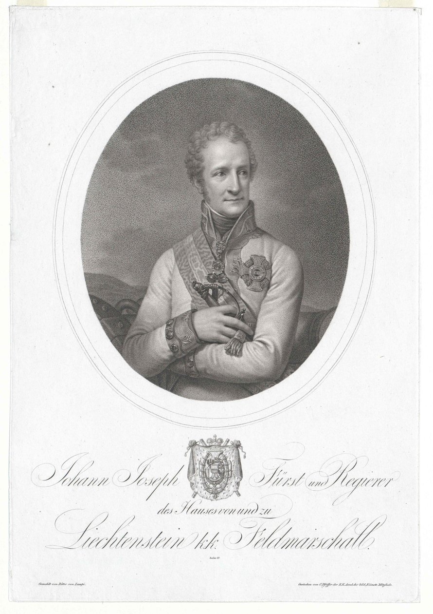Johann count of Liechtenstein door Artist Unknown