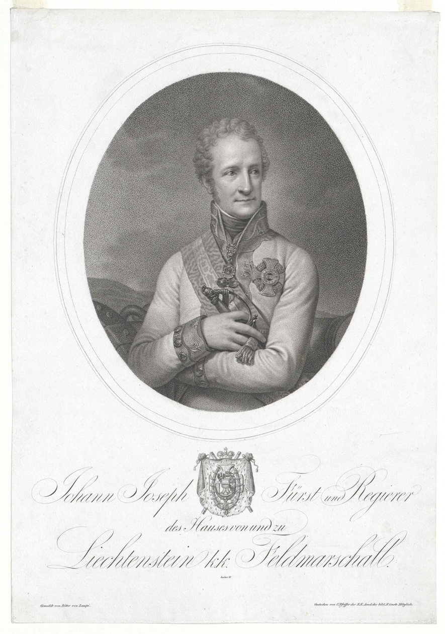 Johann count of Liechtenstein door Artist Unknown