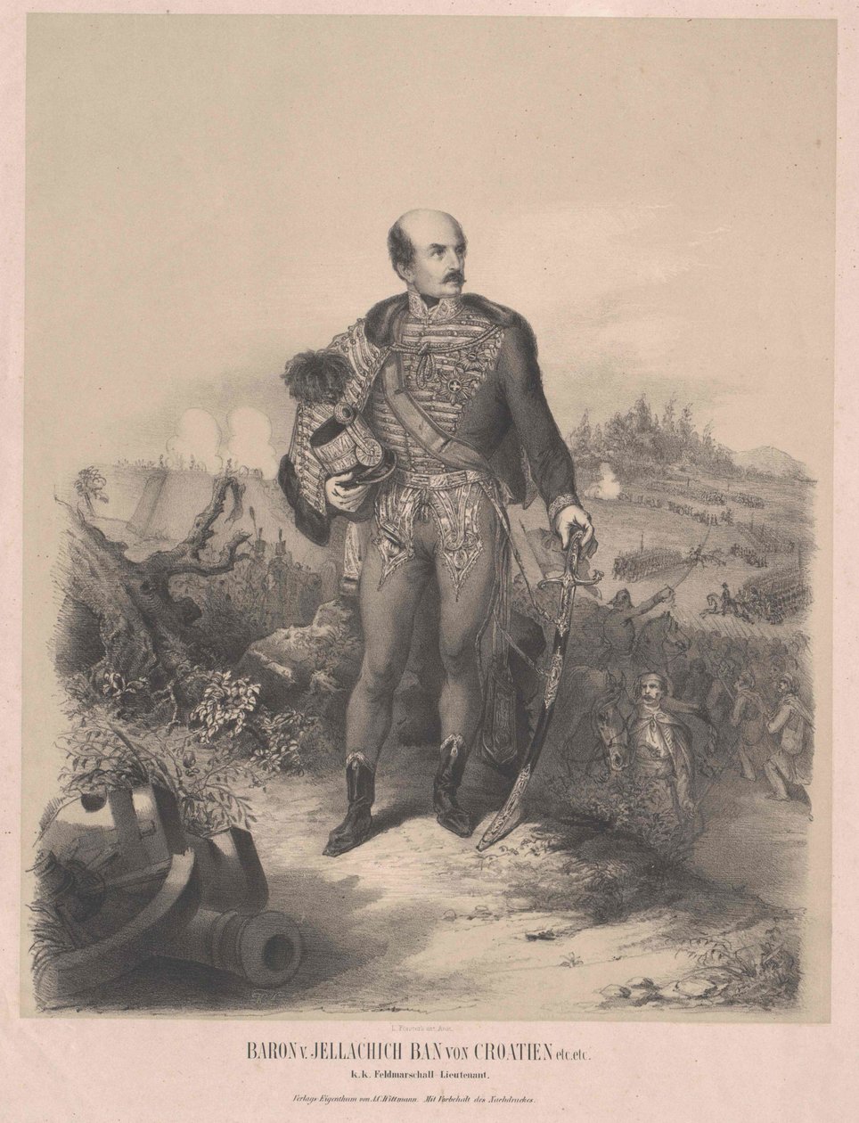 Jozef graaf Jellacic de Buzim door Artist Unknown