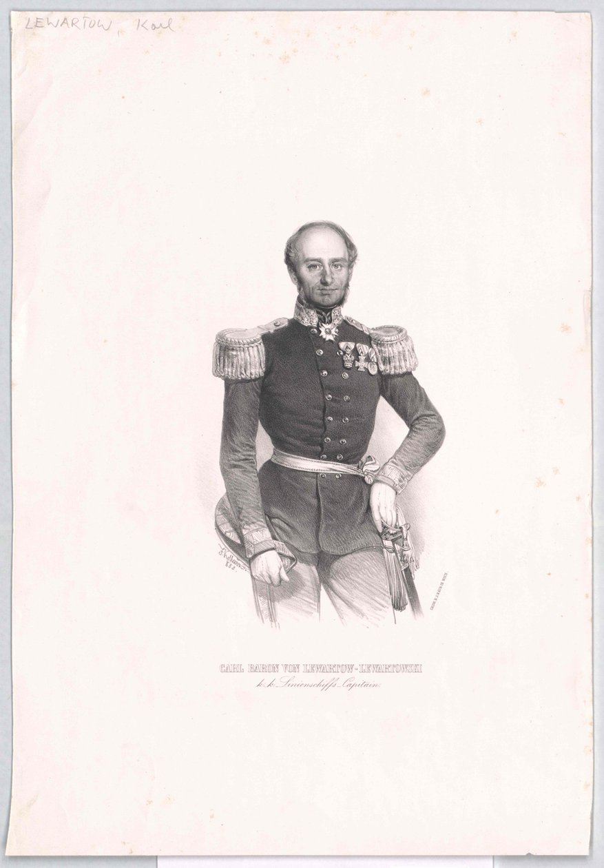 Karl baron von Lewartow von Lewartowski door Artist Unknown