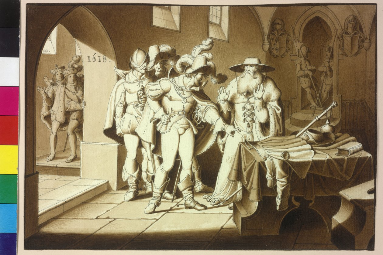 Koning Ferdinand II en aartshertog Maximiliaan door Artist Unknown