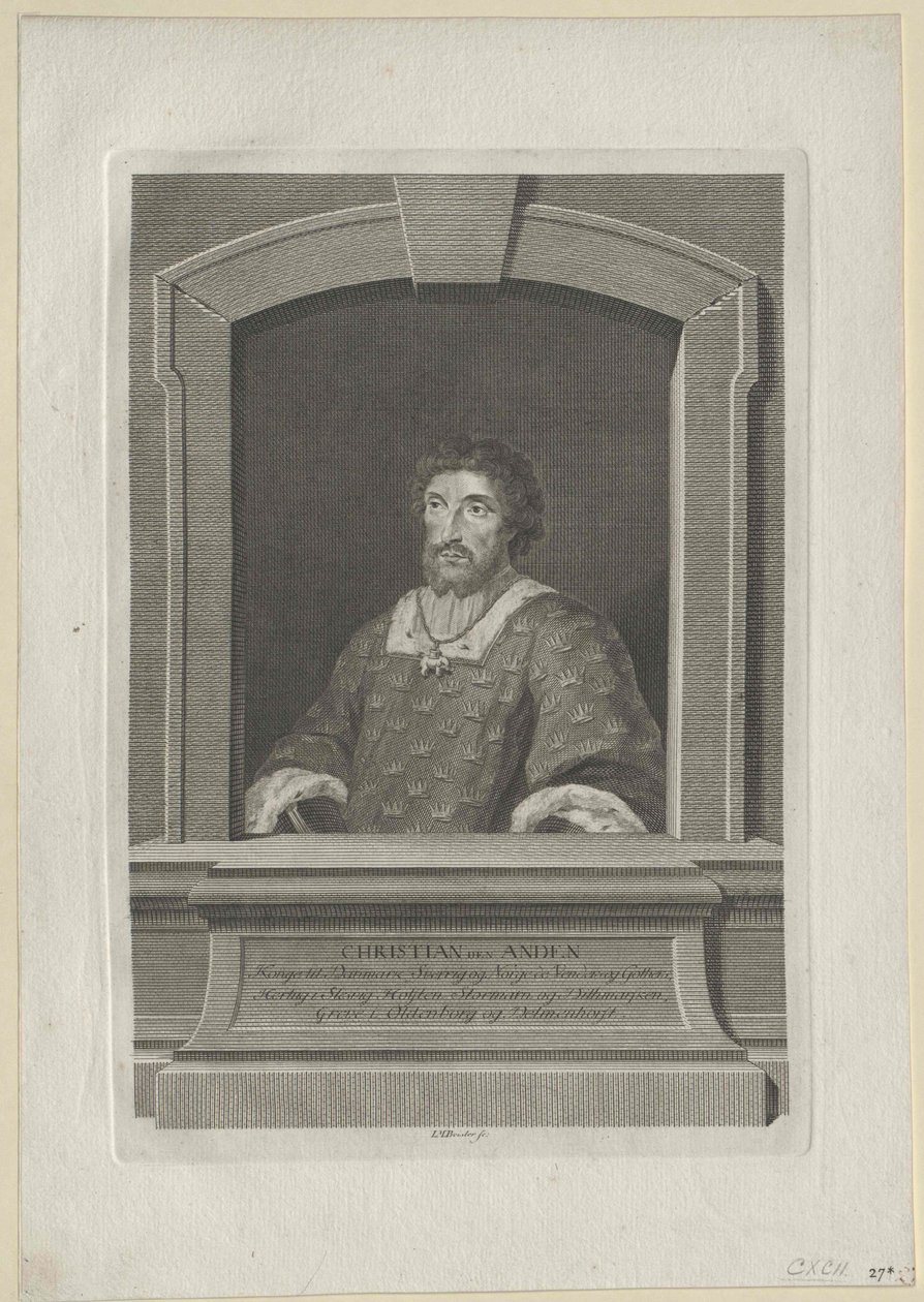 Koning van Denemarken Christian II door Artist Unknown
