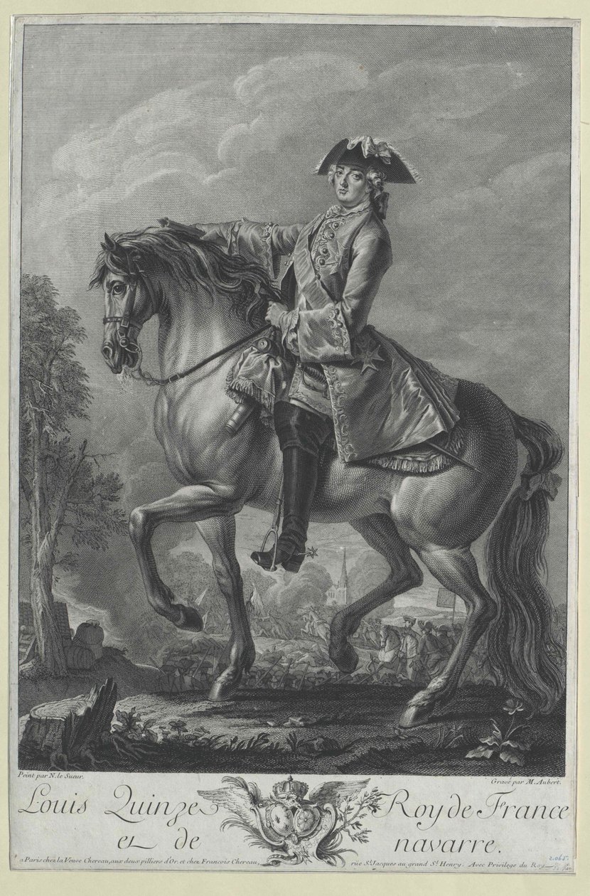 Koning van Frankrijk Lodewijk XV door Artist Unknown