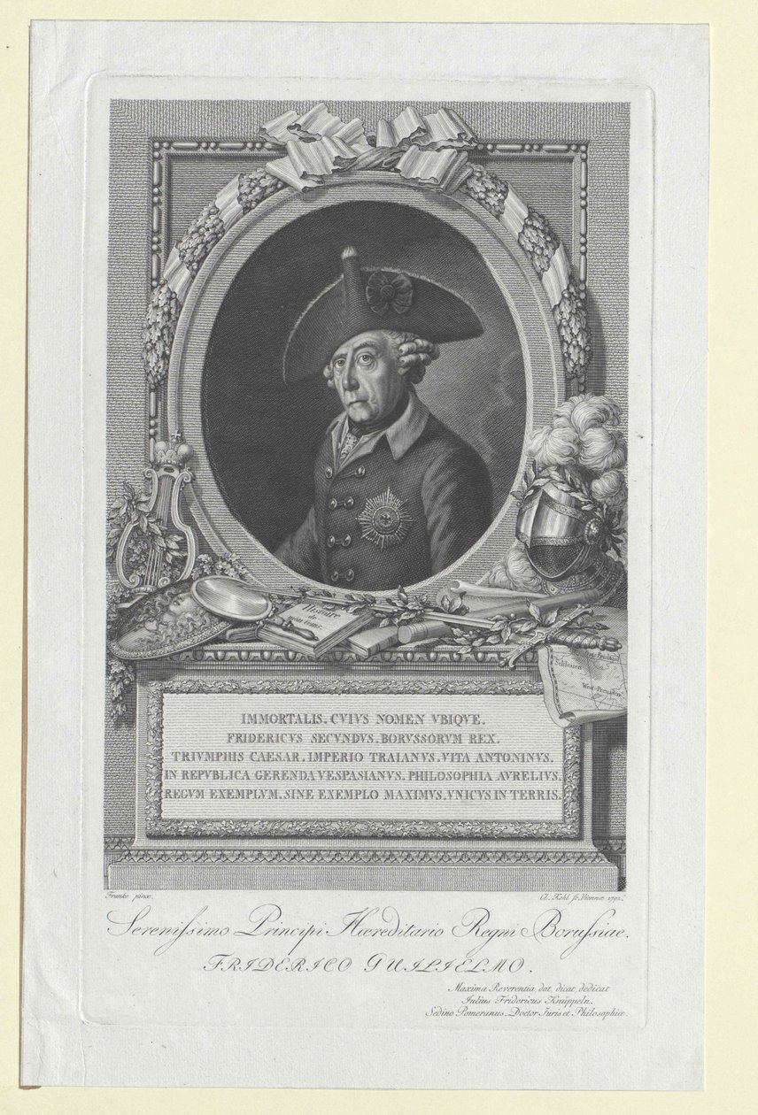 Koning van Pruisen Frederik II door Artist Unknown