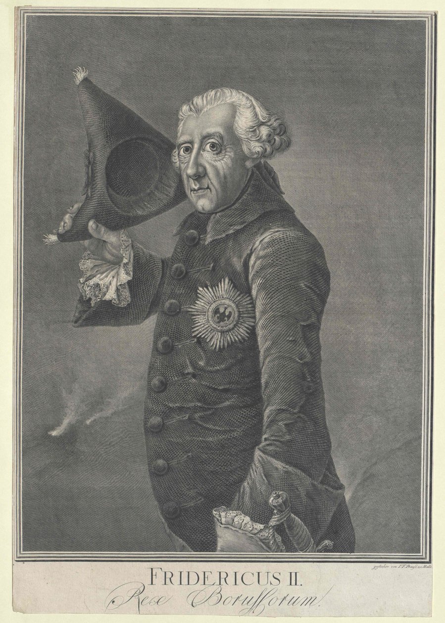 Koning van Pruisen Frederik II door Artist Unknown