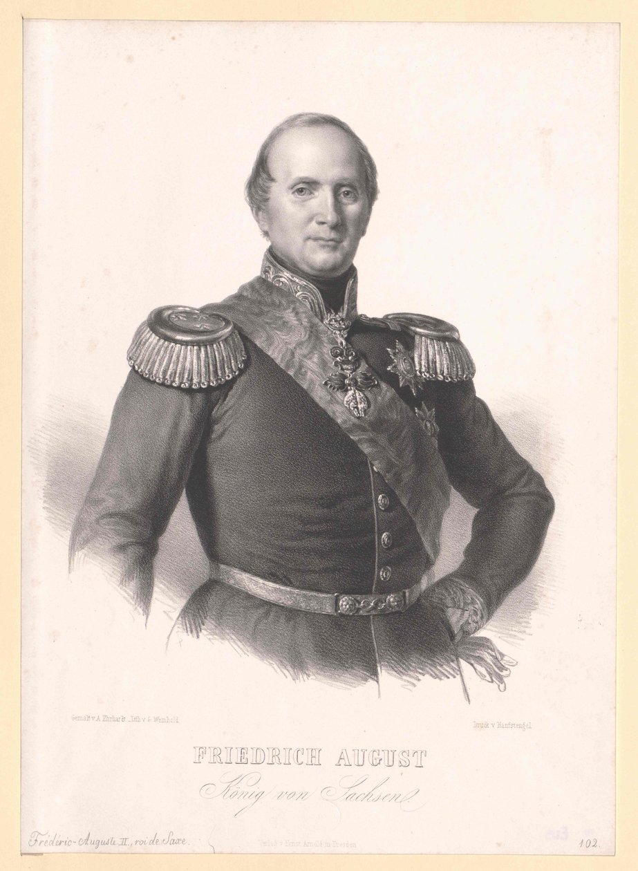 Koning van Saksen Frederik August II door Artist Unknown