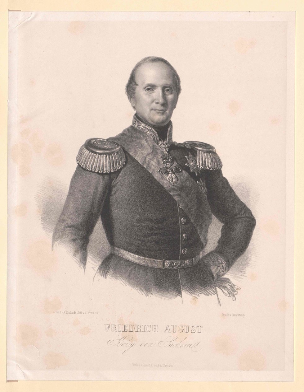 Koning van Saksen Frederik August II door Artist Unknown