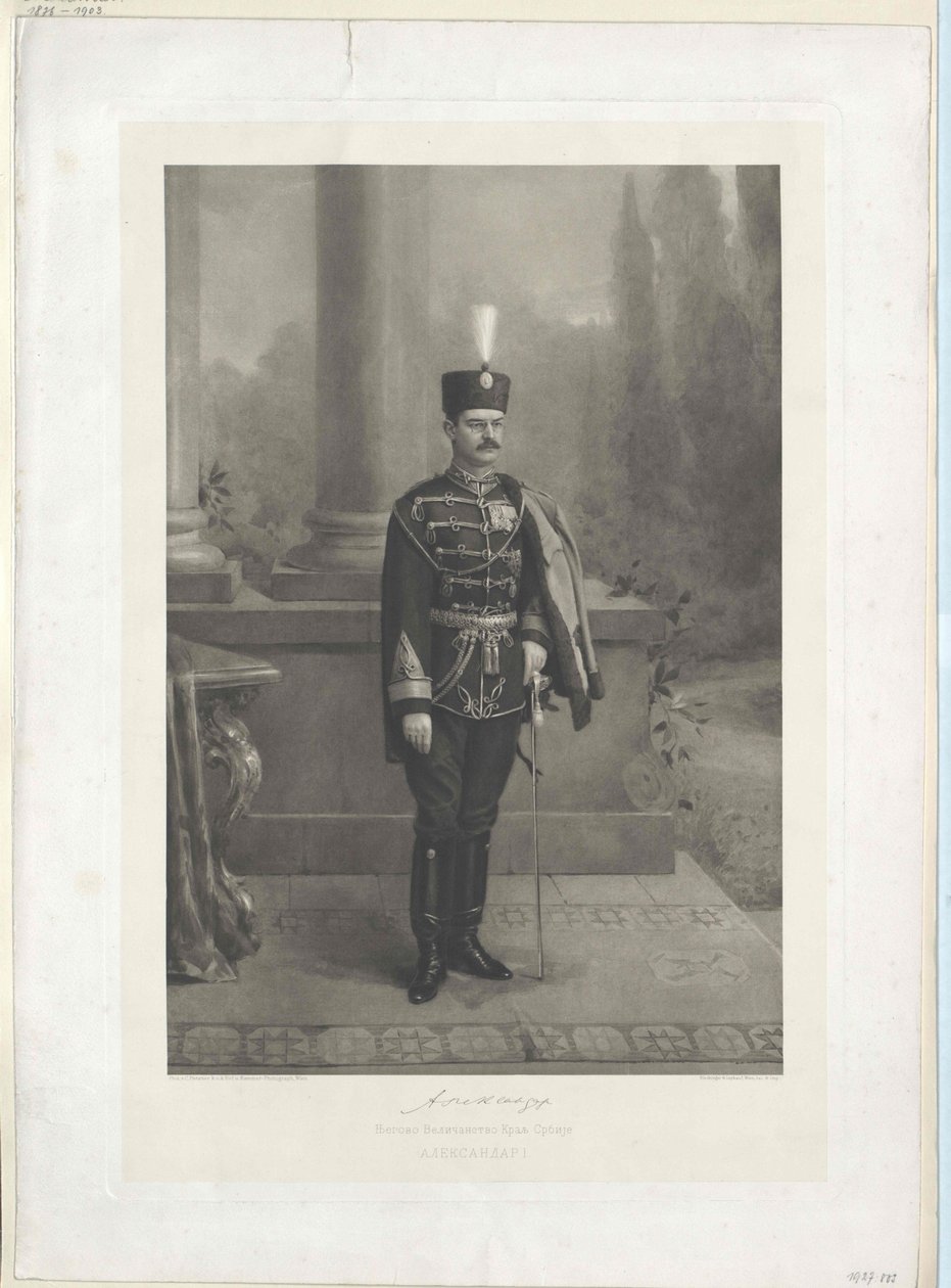 Koning van Servië Alexander I door Artist Unknown
