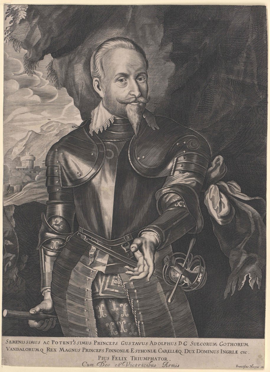 Koning van Zweden Gustavus Adolphus van Zweden door Artist Unknown