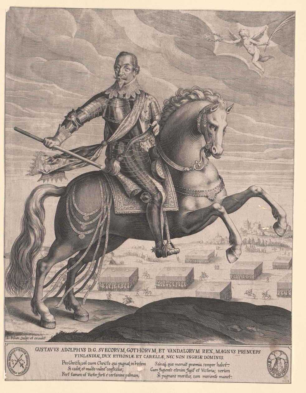 Koning van Zweden Gustavus Adolphus van Zweden door Artist Unknown