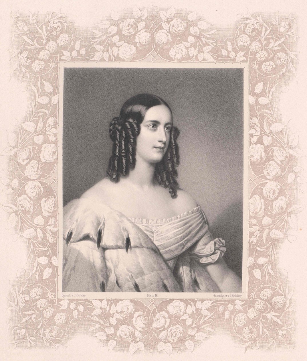 Oettingen-Oettingen and Oettingen-Wallerstein, Caroline princess to (1824-1889) door Artist Unknown