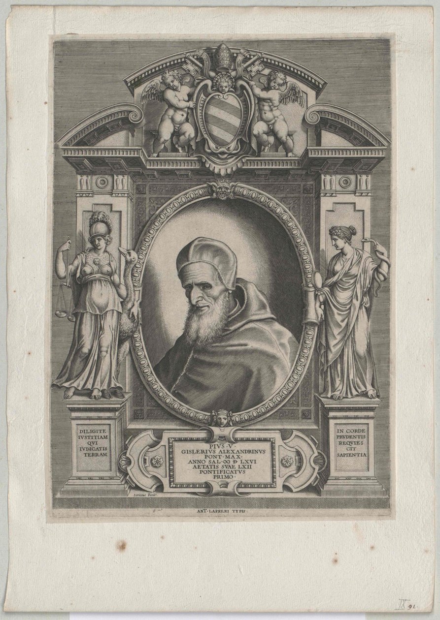 Paus Pius V door Artist Unknown
