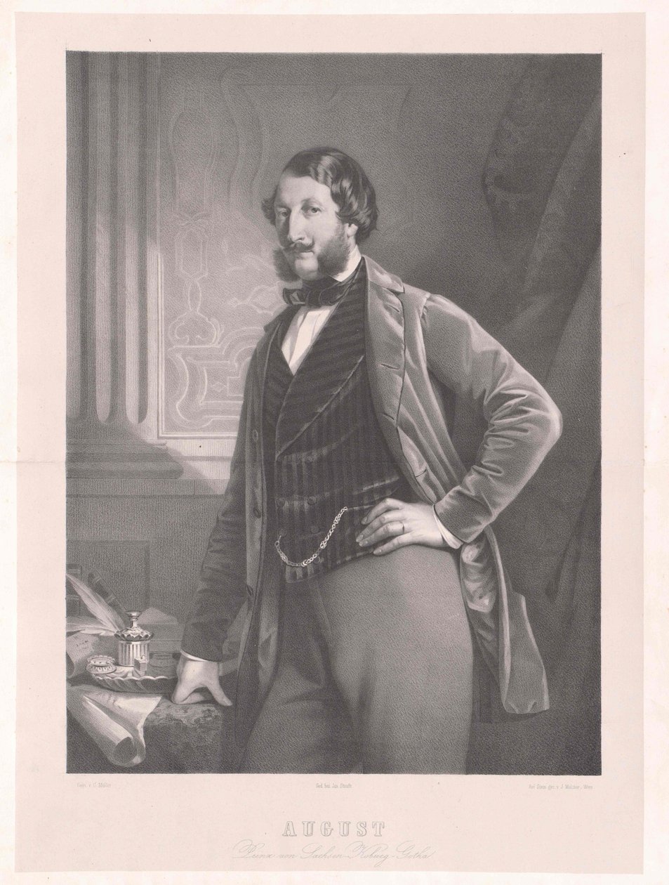 Prins van Saksen-Coburg-Gotha August door Artist Unknown
