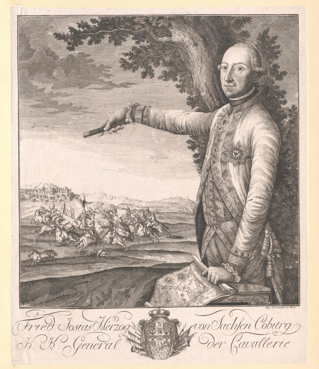 Prince of Saxe Coburg-Saalfeld (1737-1815) Frederick Josiah door Artist Unknown
