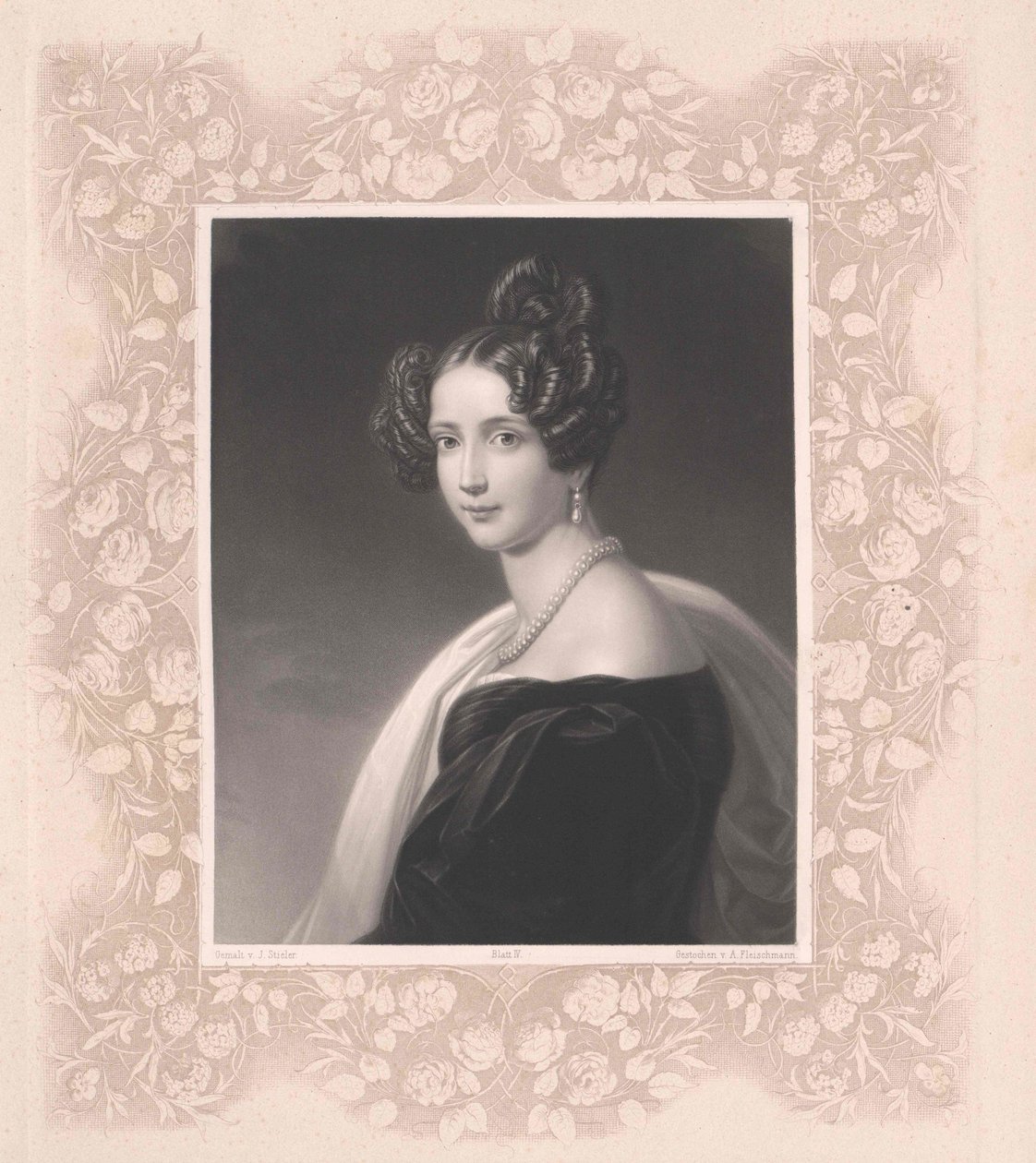 Prinses van Beieren Sophie (afdruk) door Artist Unknown