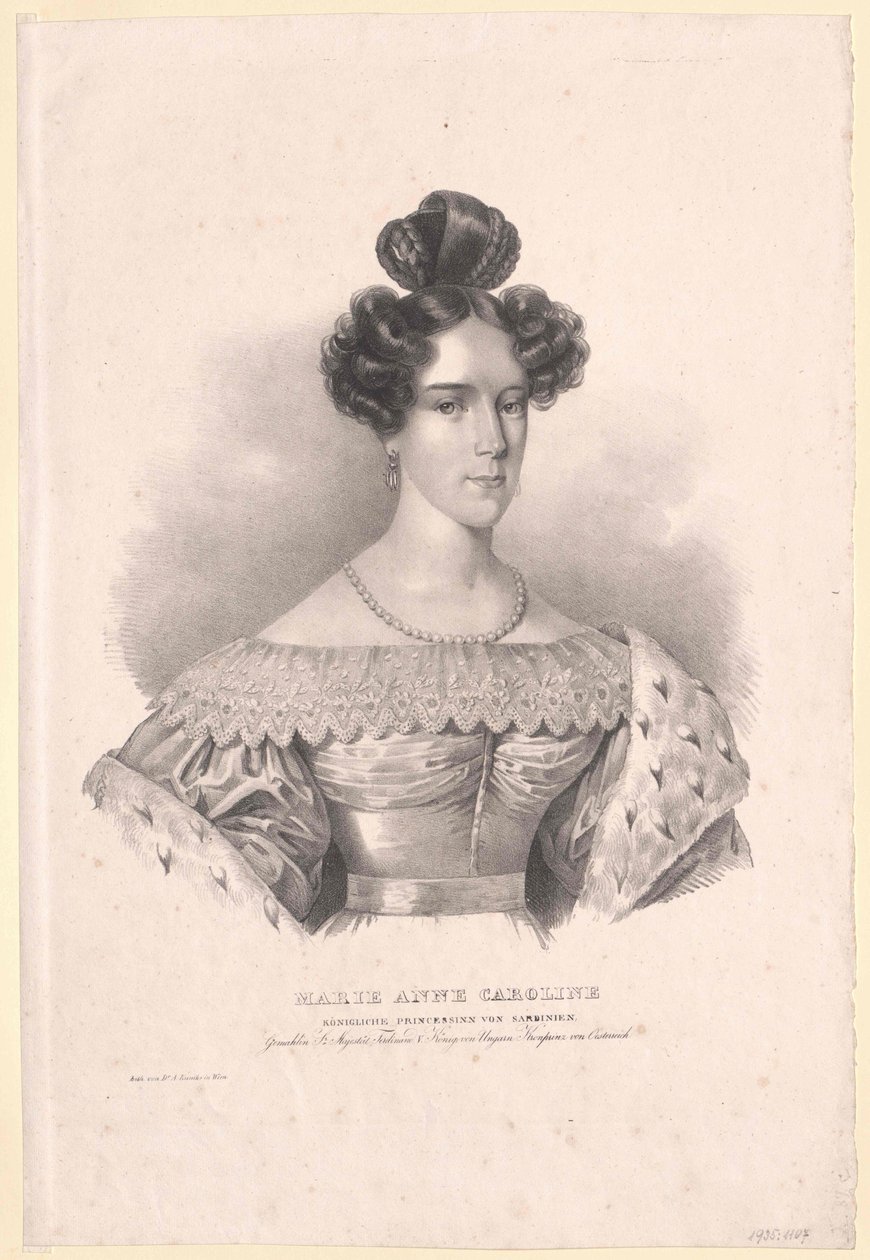 Prinses van Savoyen-Sardinien Maria Anna door Artist Unknown