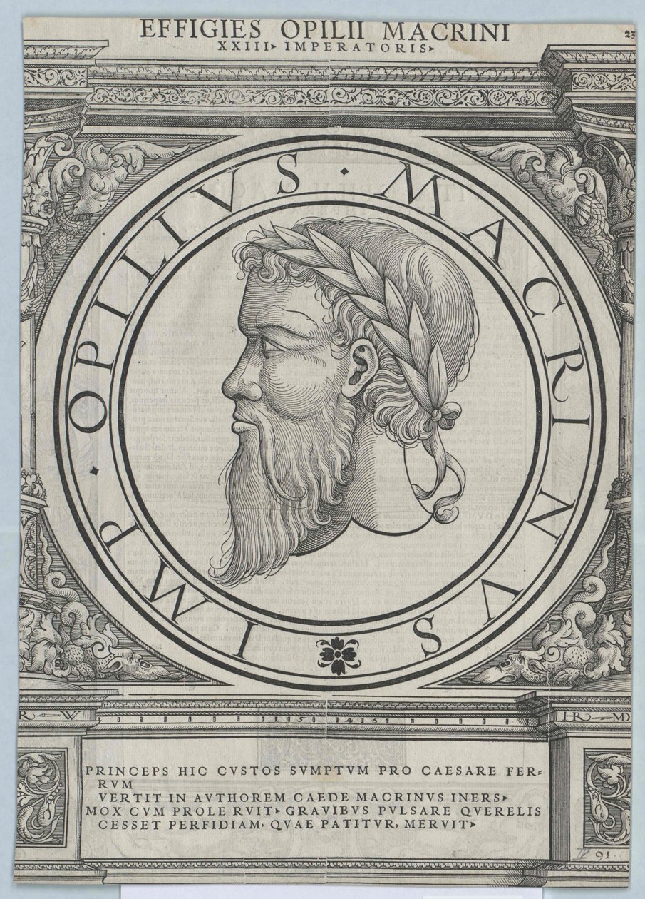 Romeinse keizer Macrinus door Artist Unknown