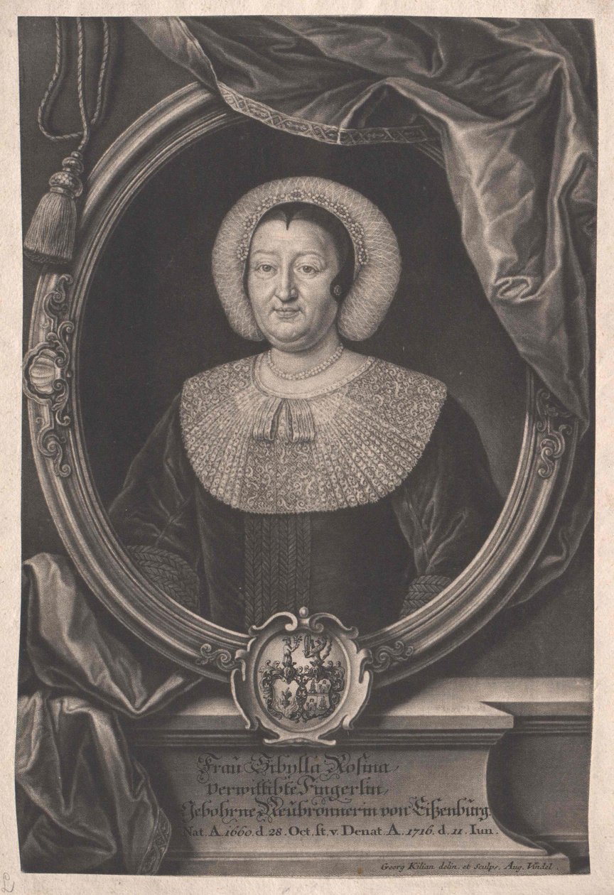 Sibylla Rosina Neubronner (afdruk) door Artist Unknown