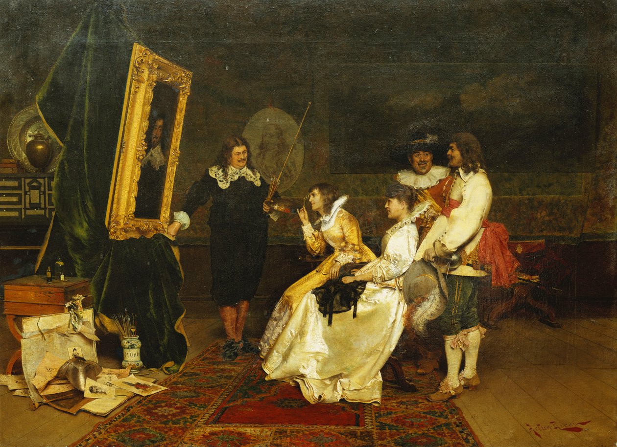In het atelier door Arturo Ricci