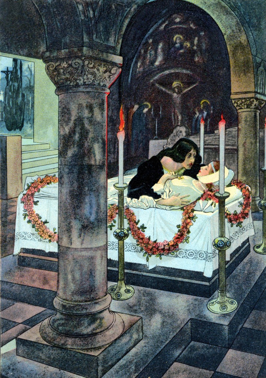 Romeo en Julia, ca. 1880 door Artus Scheiner