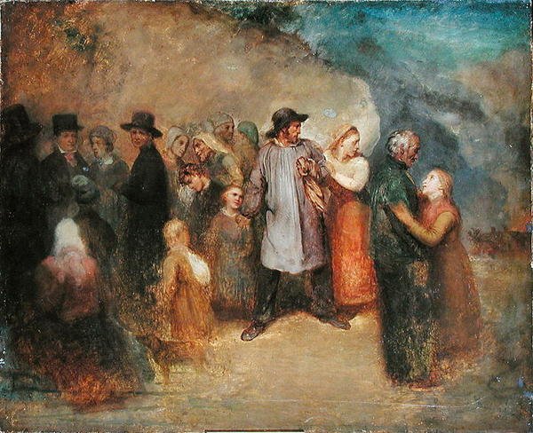 Scène van een exodus, c.1858 door Ary Scheffer