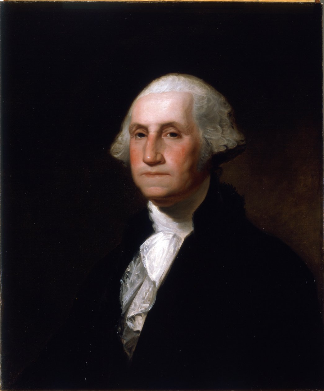 Portret van George Washington (naar een schilderij van Gilbert Stuart) door Asher Brown Durand