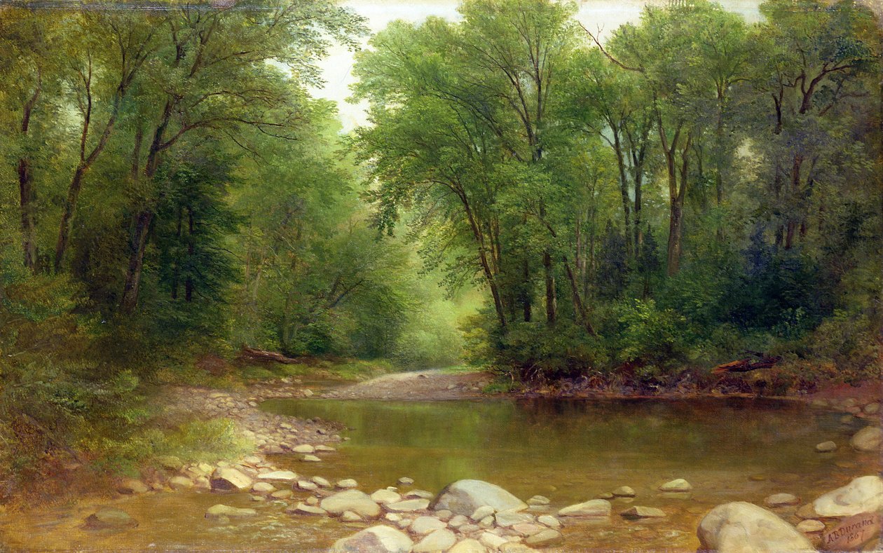 Een Catskill Stroom door Asher Brown Durand