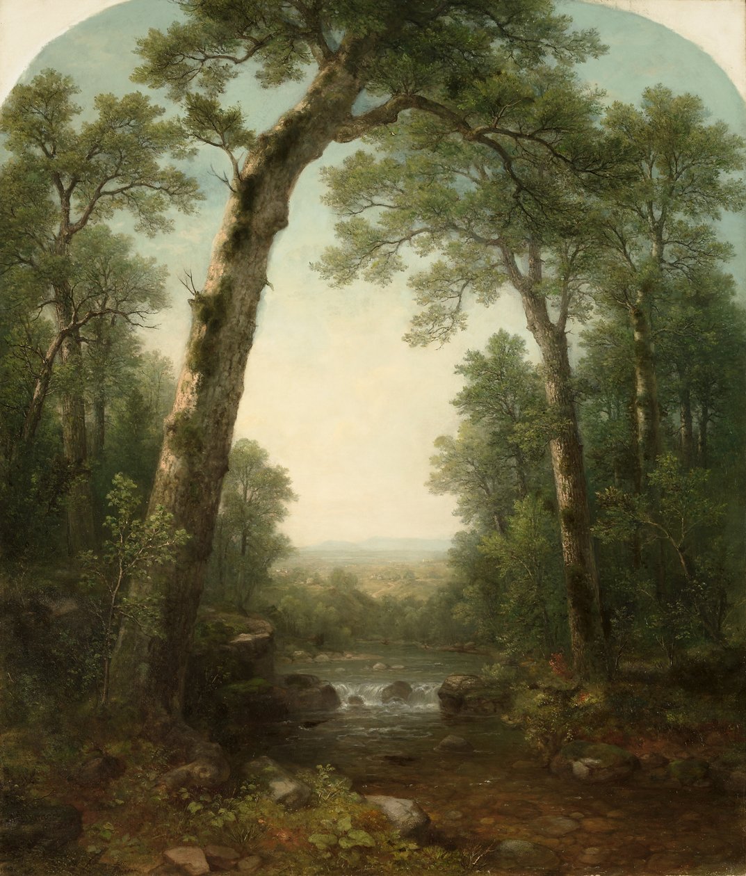 Bosbeek met uitzicht door Asher Brown Durand