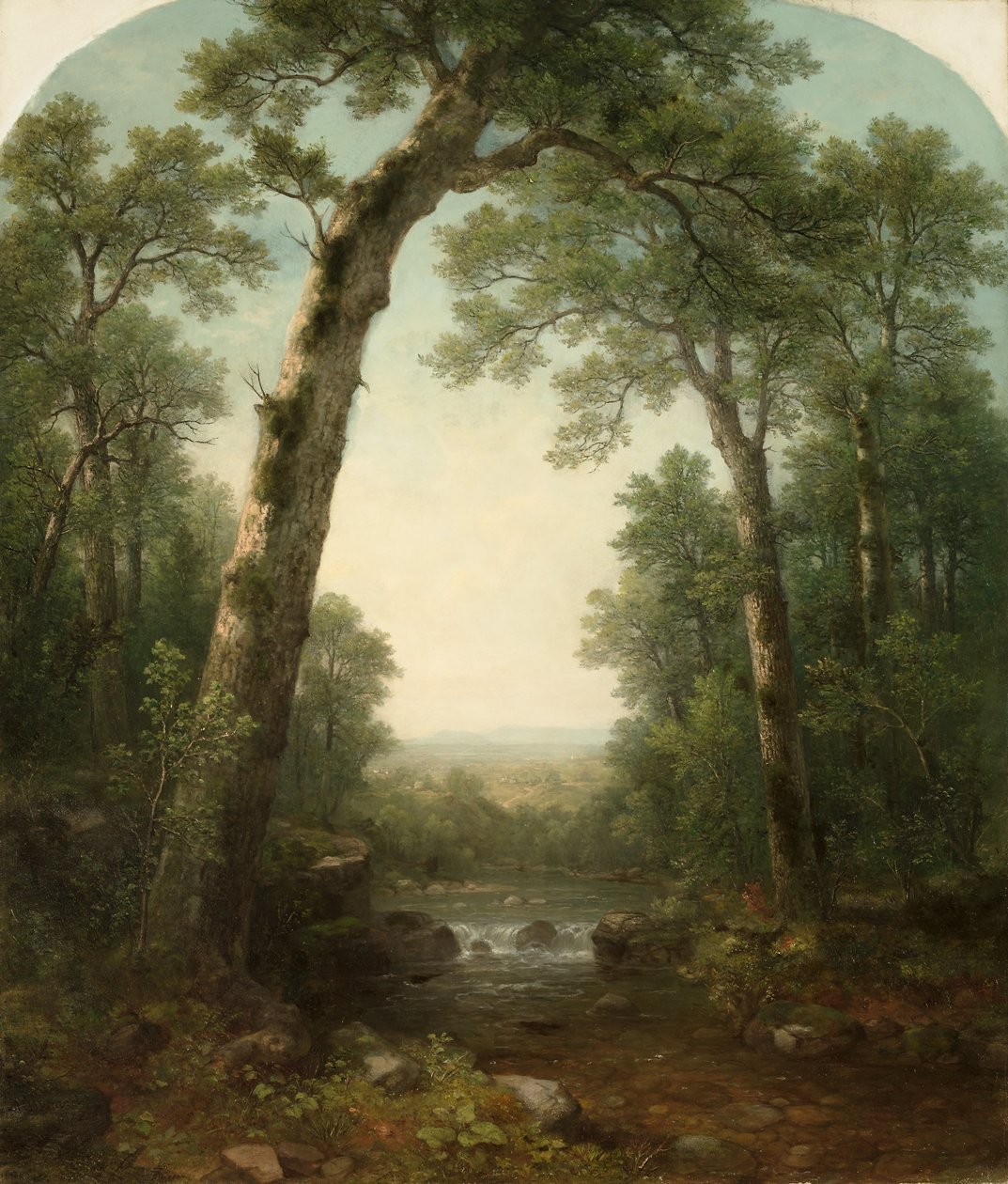 Bosbeek met uitzicht, 1872 door Asher Brown Durand