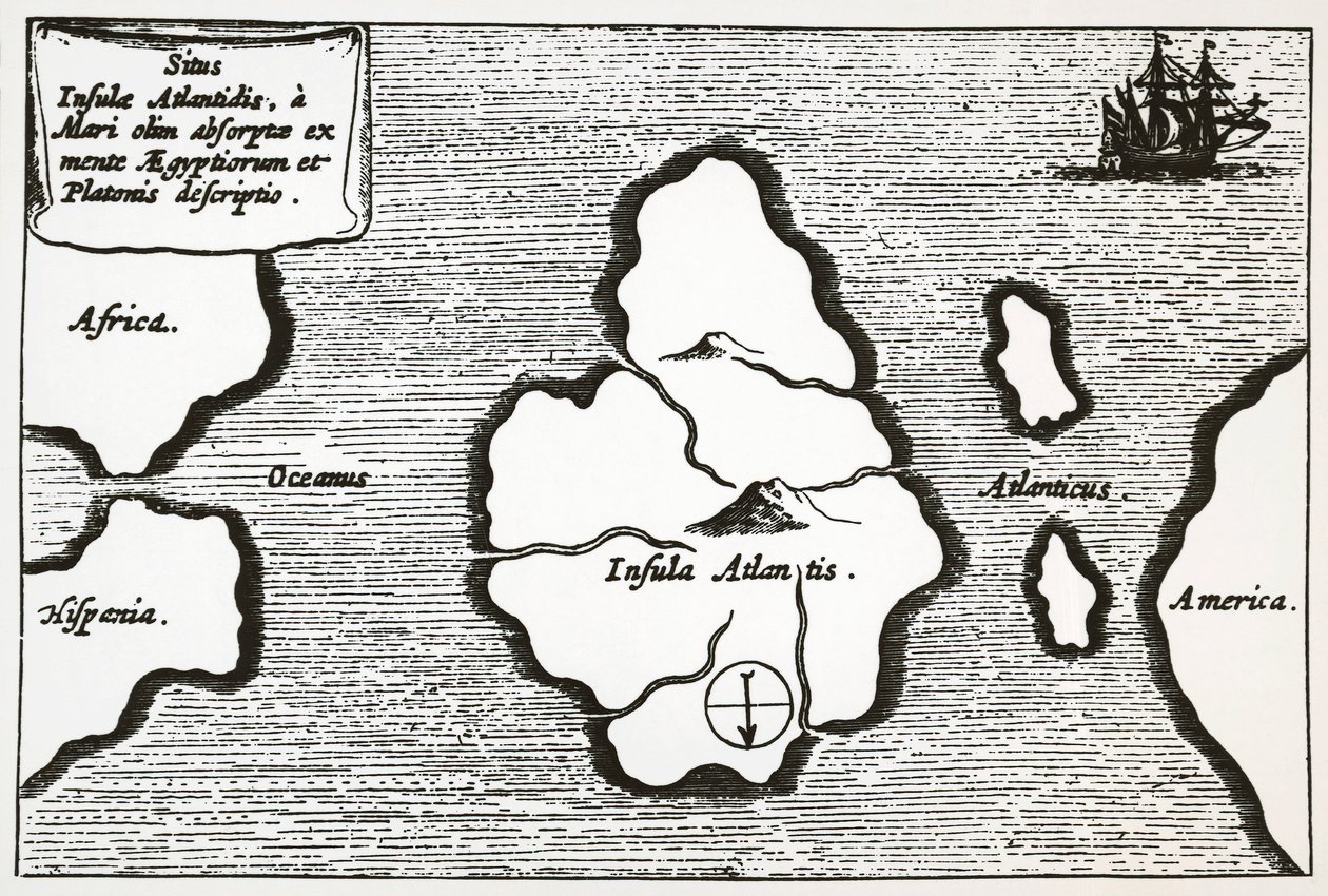 Kaart van Atlantis, uit 