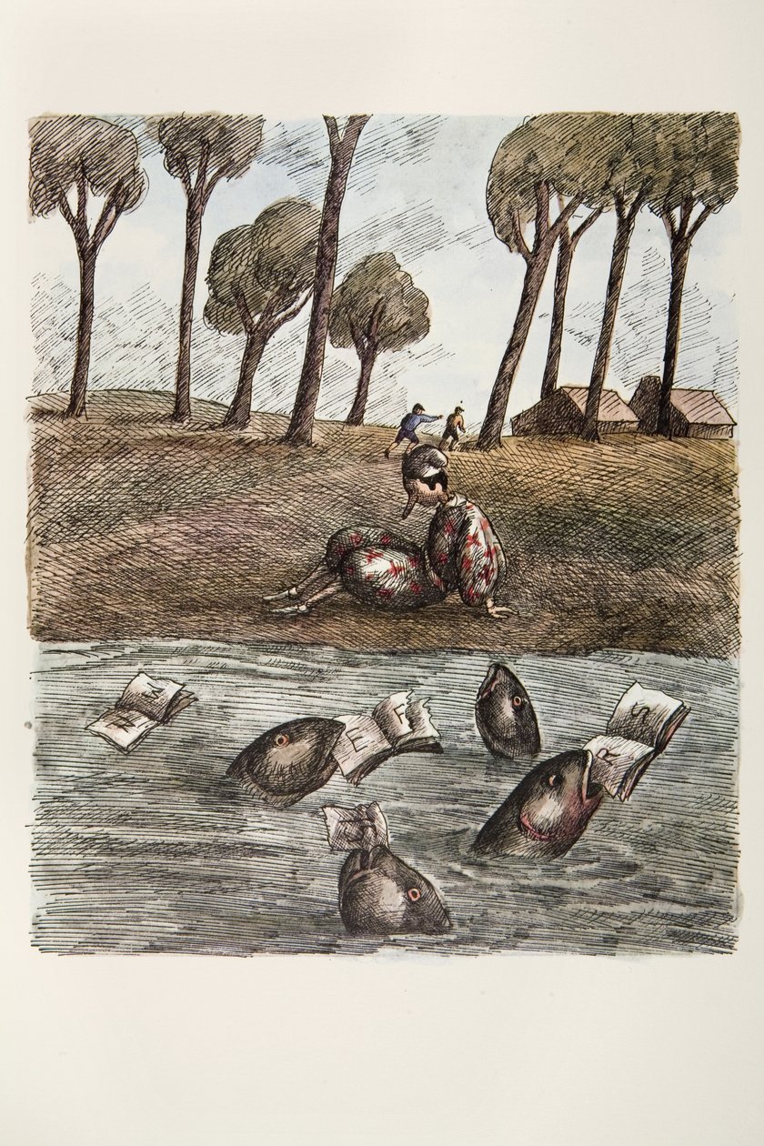 Illustratie uit "Pinokkio" door Carlo Collodi door Attilio Mussino