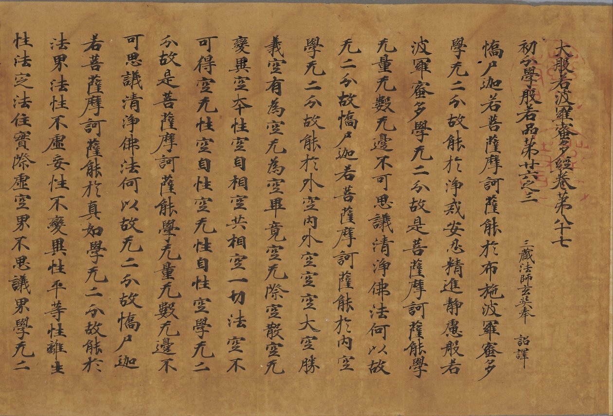 Daihannya-Gyo Soetra (versie van Yakushi-ji) door Attributed to Zhang Sengyao