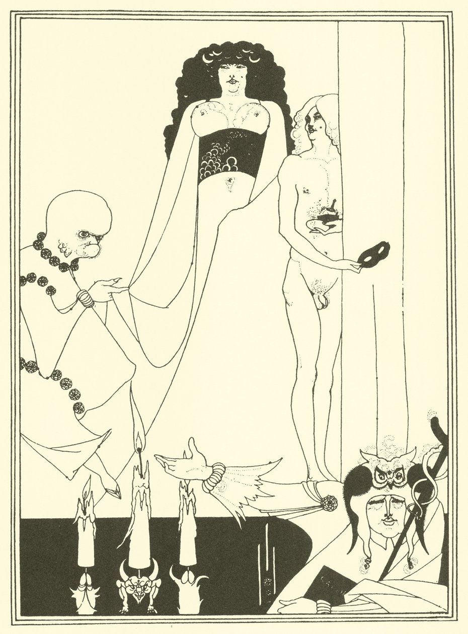 Herodias (lithografie) door Aubrey (after) Beardsley