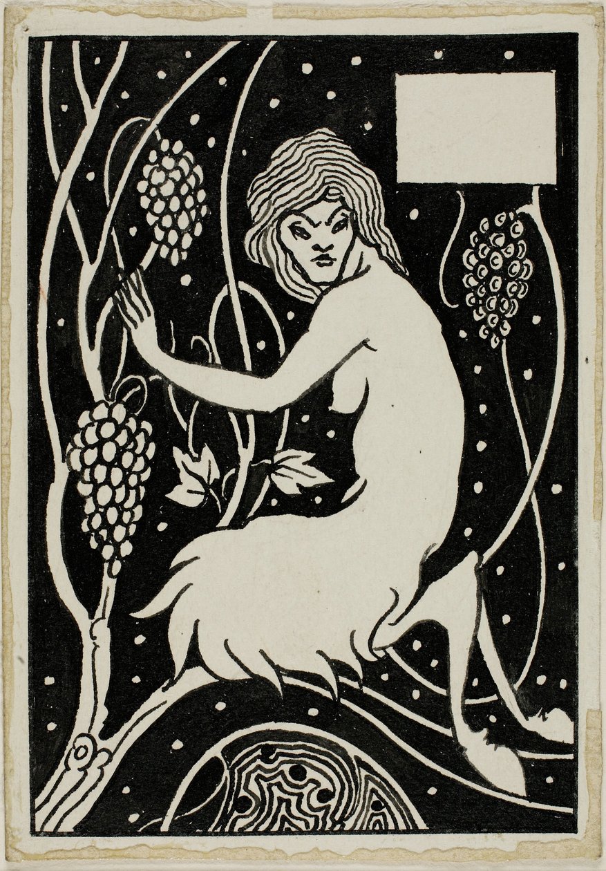 Decoratieve studie: Sater door Aubrey Beardsley